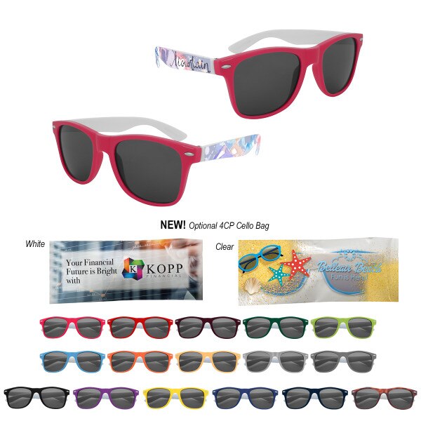 Custom Full Color Colorblock Malibu Sunglasses Bagmasters 4069