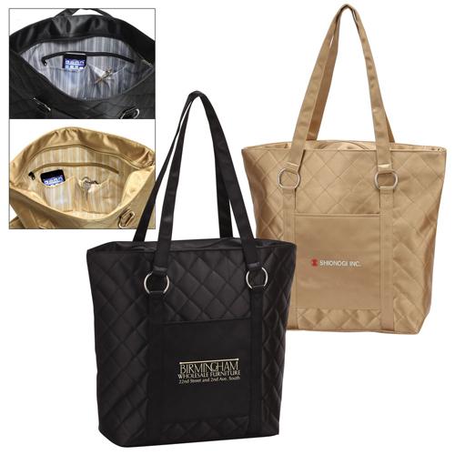 Quilted fabric tote bag - Women's fashion