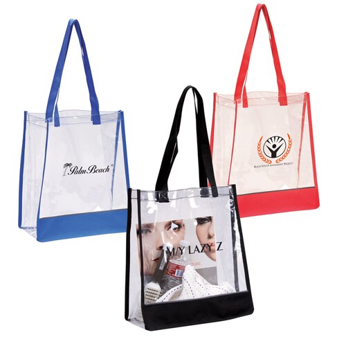 Custom printed deals clear totes