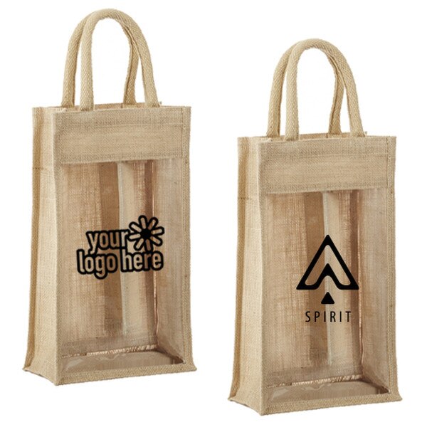 JUTE BOTTLE BAG ECO FRIENDLY BOTTLE HOLDER FESTIVE COLOURS SET OF 3