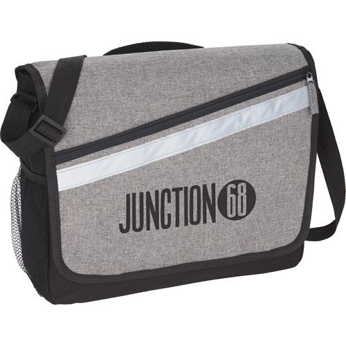 reflective messenger bag