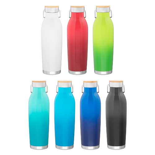 Custom h2go Wave Double Wall Thermal Bottle 20.9 Oz - Office Depot