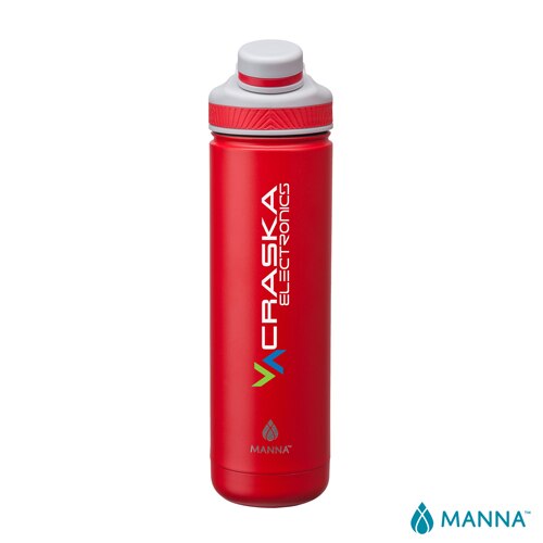 Manna Organics Ranger Pro Water Bottle - White Marble 26 oz