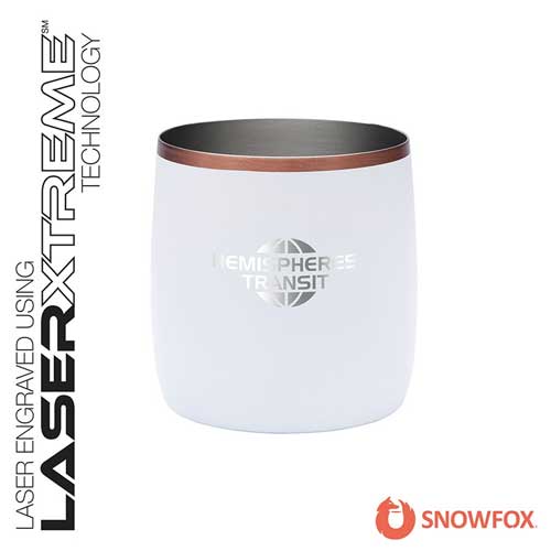 Custom Printed Snowfox 11oz Shimmer Finish Vacuum Insulated Whiskey Rocks  Tumbler