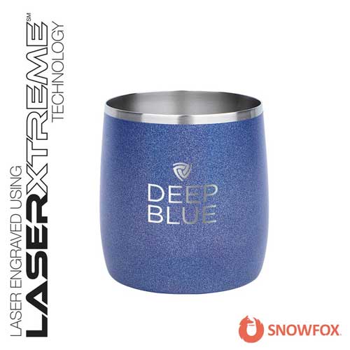 Custom Printed Snowfox 11oz Shimmer Finish Vacuum Insulated Whiskey Rocks  Tumbler