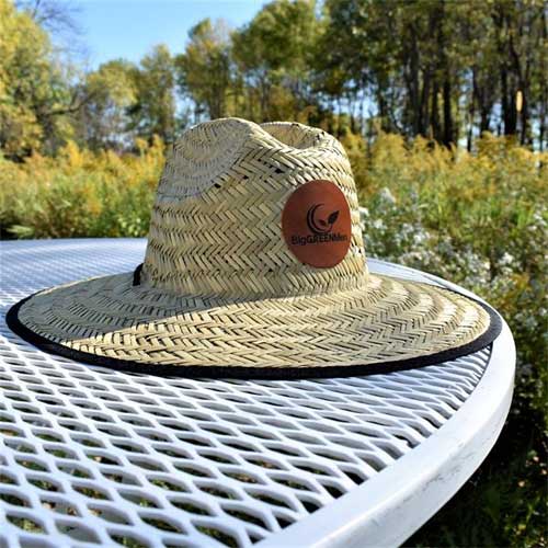 Flag Sun Hat, Men's Straw Hat with Fabric Pattern Print Lifeguard Hat, 4th  of July, Boating, Fishing, Beach, Ocean, and Outdoor, Summer, Fits All