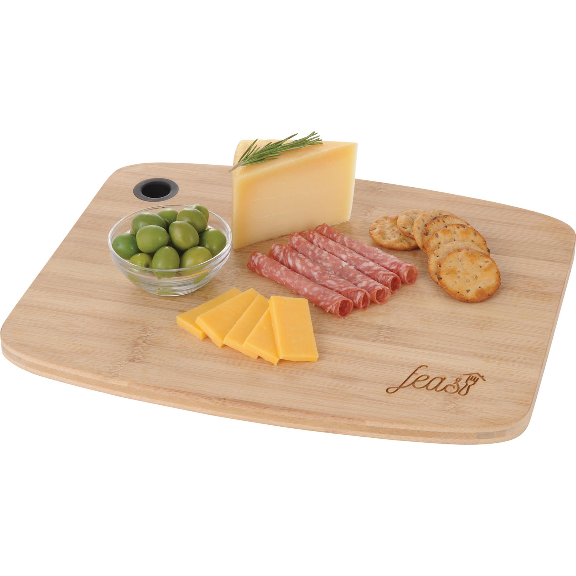  Large Bamboo Cutting Board with Silicone Grip 155871